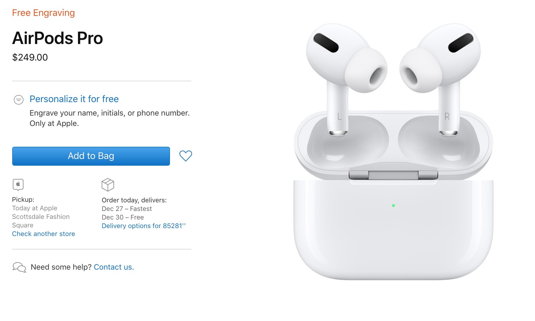 AirPods Pro shipping times slip past Christmas on Apple.com | Cult 