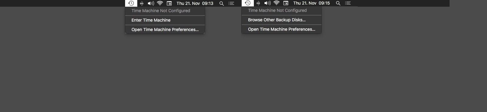 Time Machine offers hidden Mac menu bar options, too.