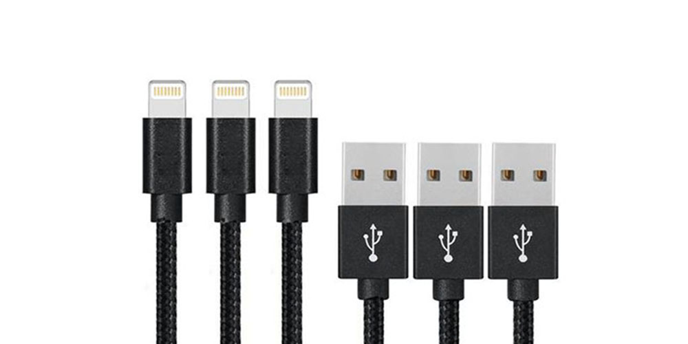 10-Ft. MFi-Certified Braided Lightning Cable Packs