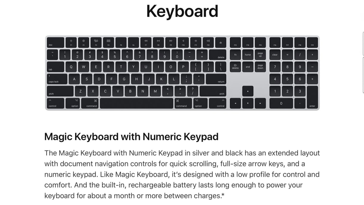 Apple Magic Keyboard in black and silver is surprisingly expensive.