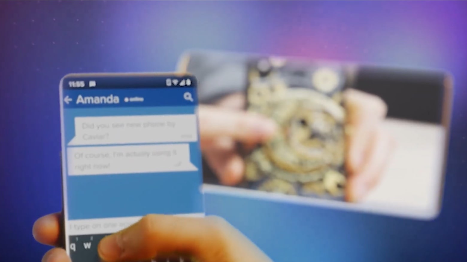 iPhone concept with a removable secondary display