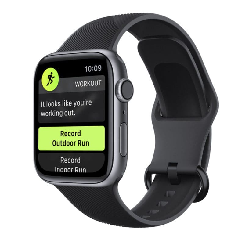 An Elkson Liquid Silicone Apple Watch band in black.