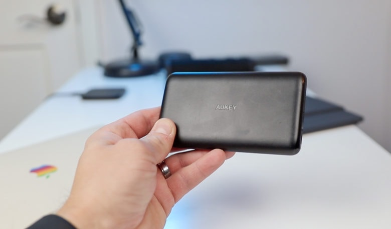 The Aukey PB-XN10 packs a 10,000mAh battery - enough to charge an iPhone two full times