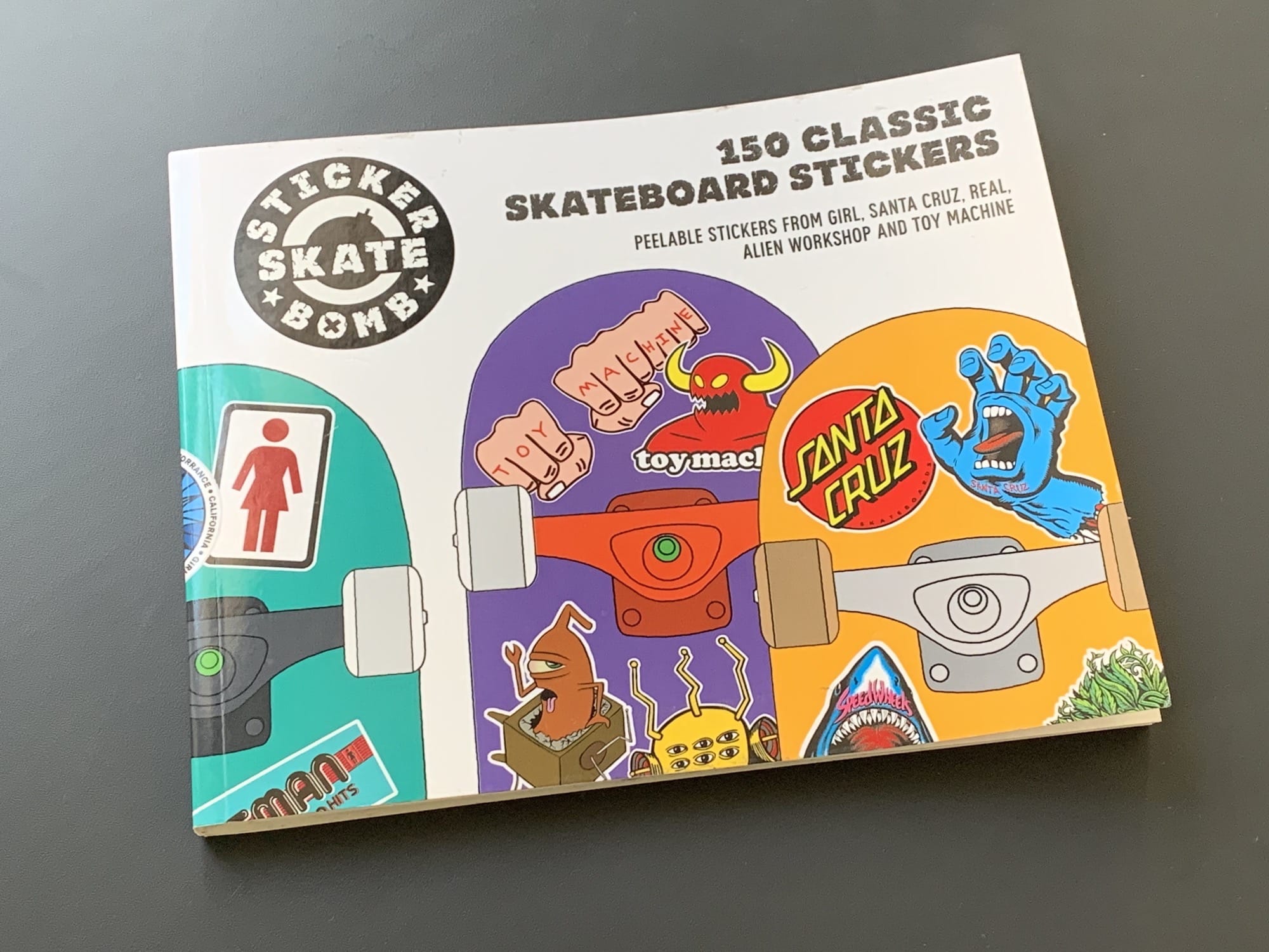 The book 150 Classic Skateboard Stickers is worth every penny if you're looking for MacBook stickers. 