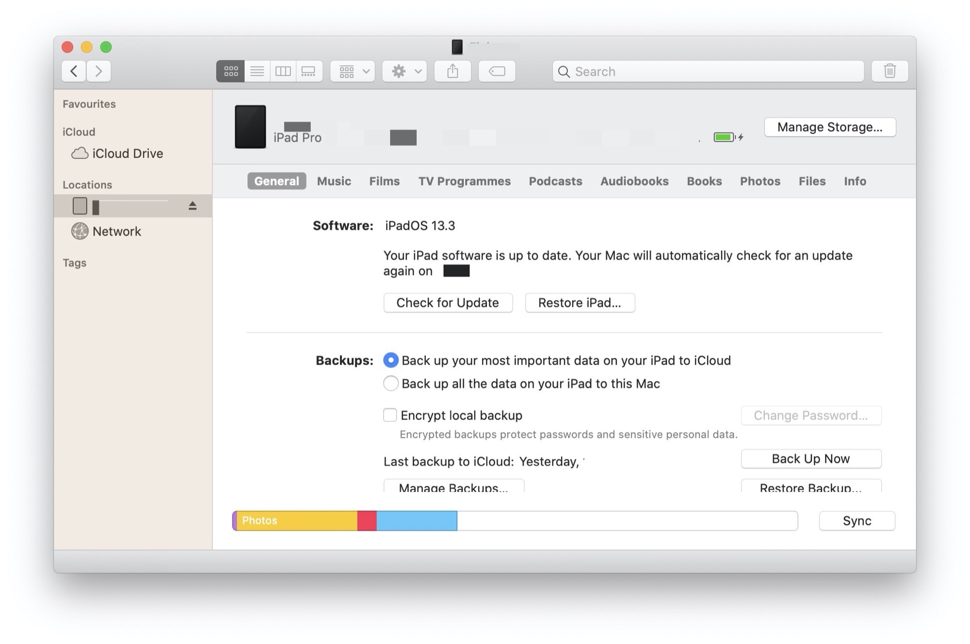 No, this isn't iTunes. It's the Finder, and it's how you sync iPhone with Mac in macOS Catalina. 
