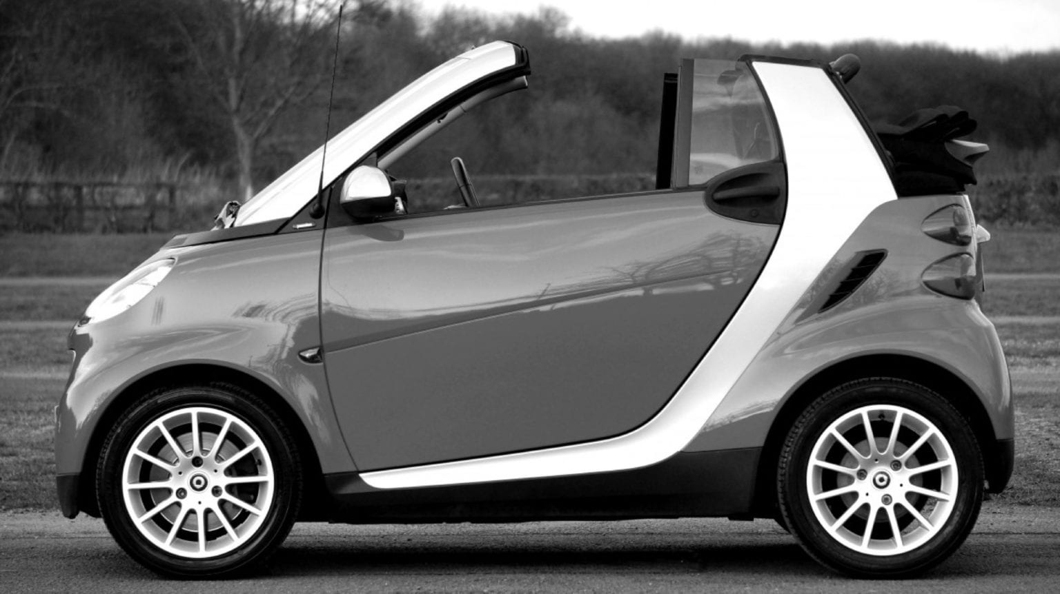 Smart Car convertible.