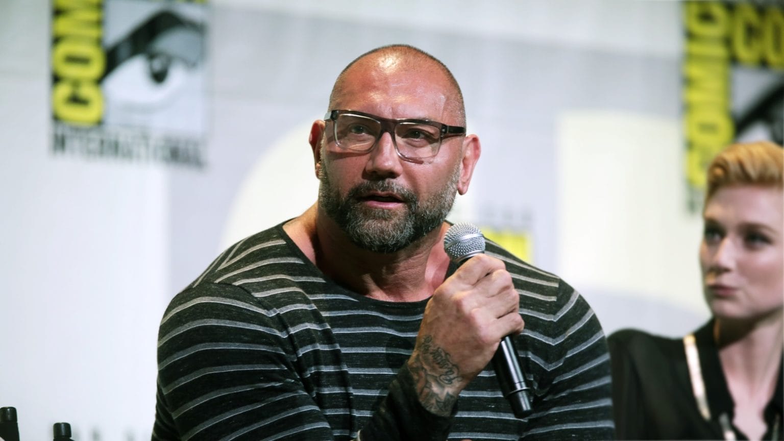 Dave Bautista speaking at the 2016 San Diego Comic Con
