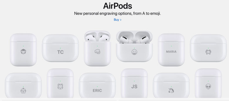 Apple's free engraving of AirPods