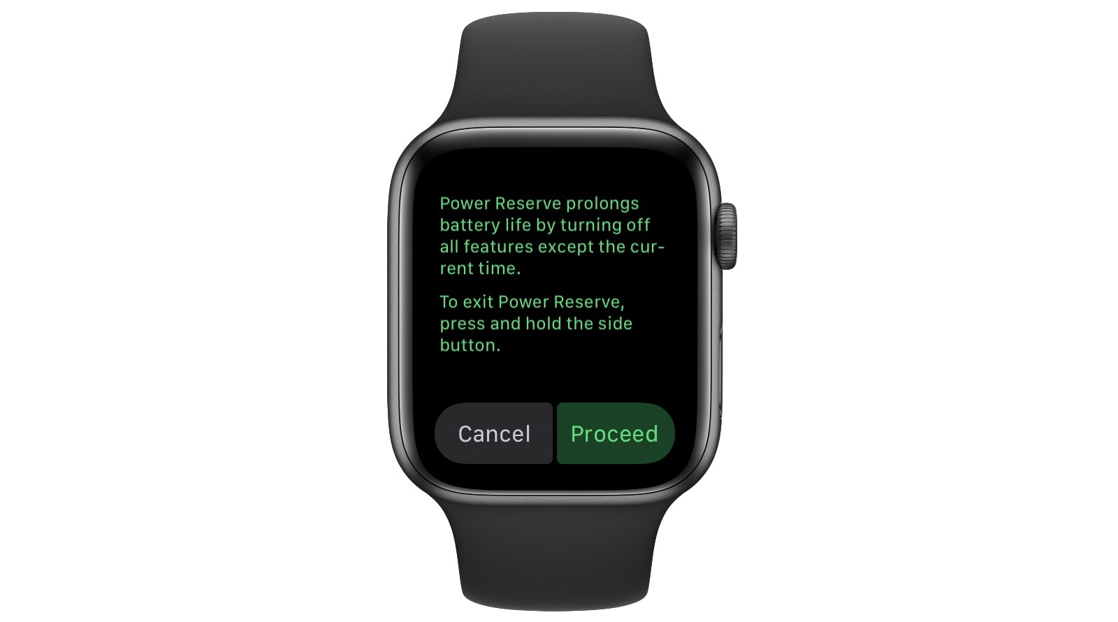 Apple Watch's Power Reserve.
