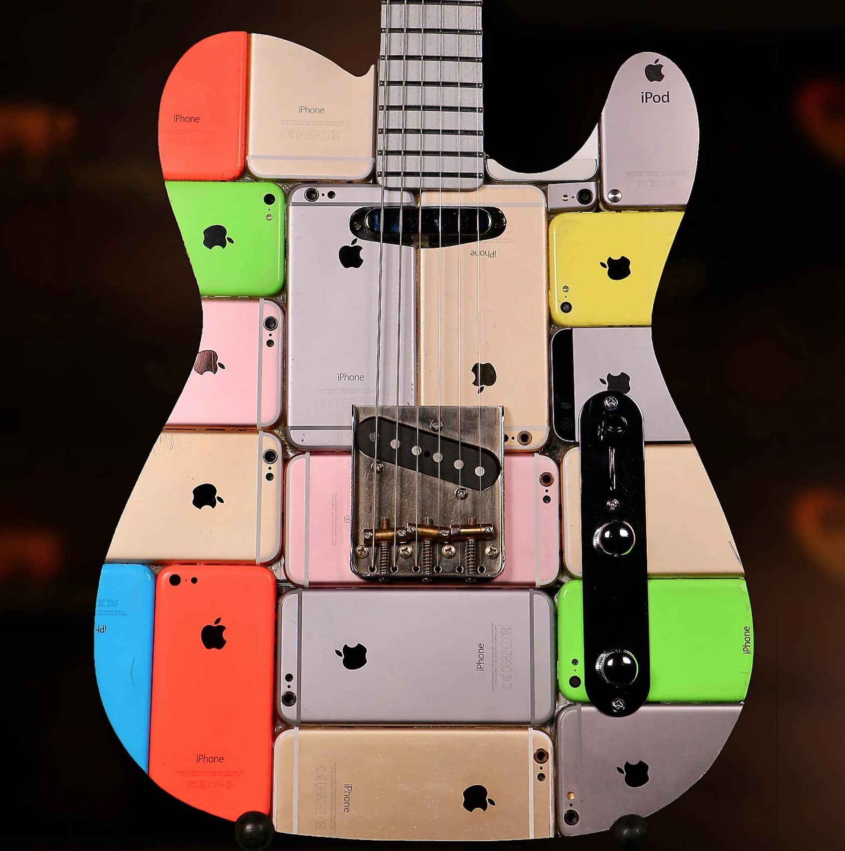 We can't speak to how good this guitar made of iPhones sounds.
