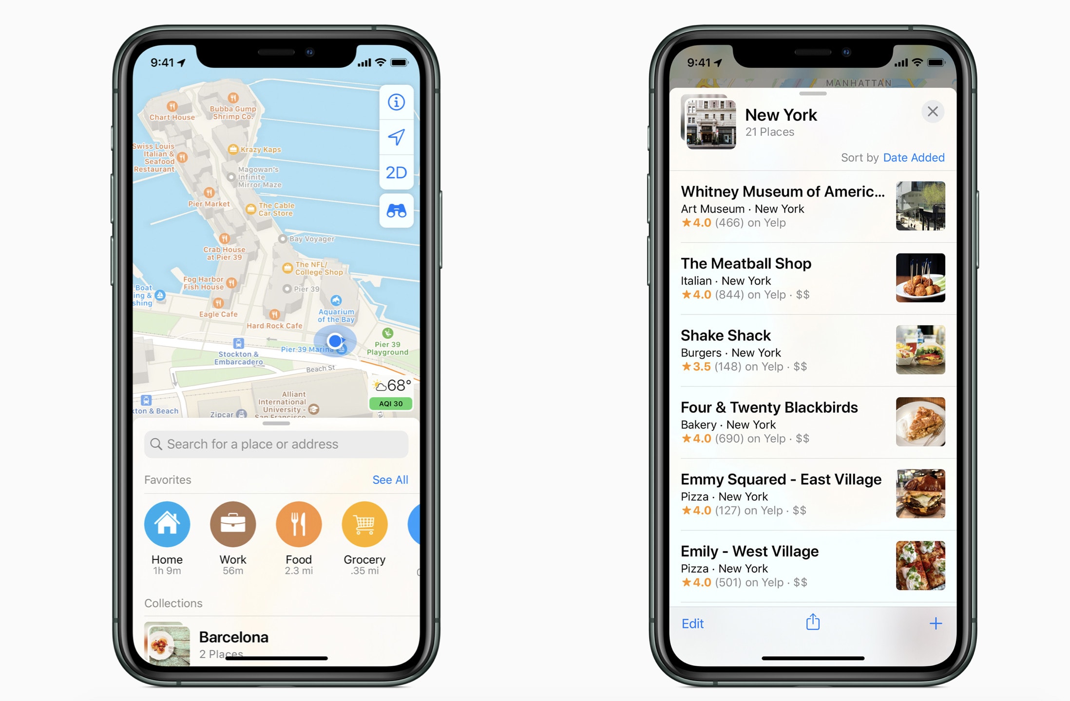 Apple Maps Favorites and Collections are new in this update