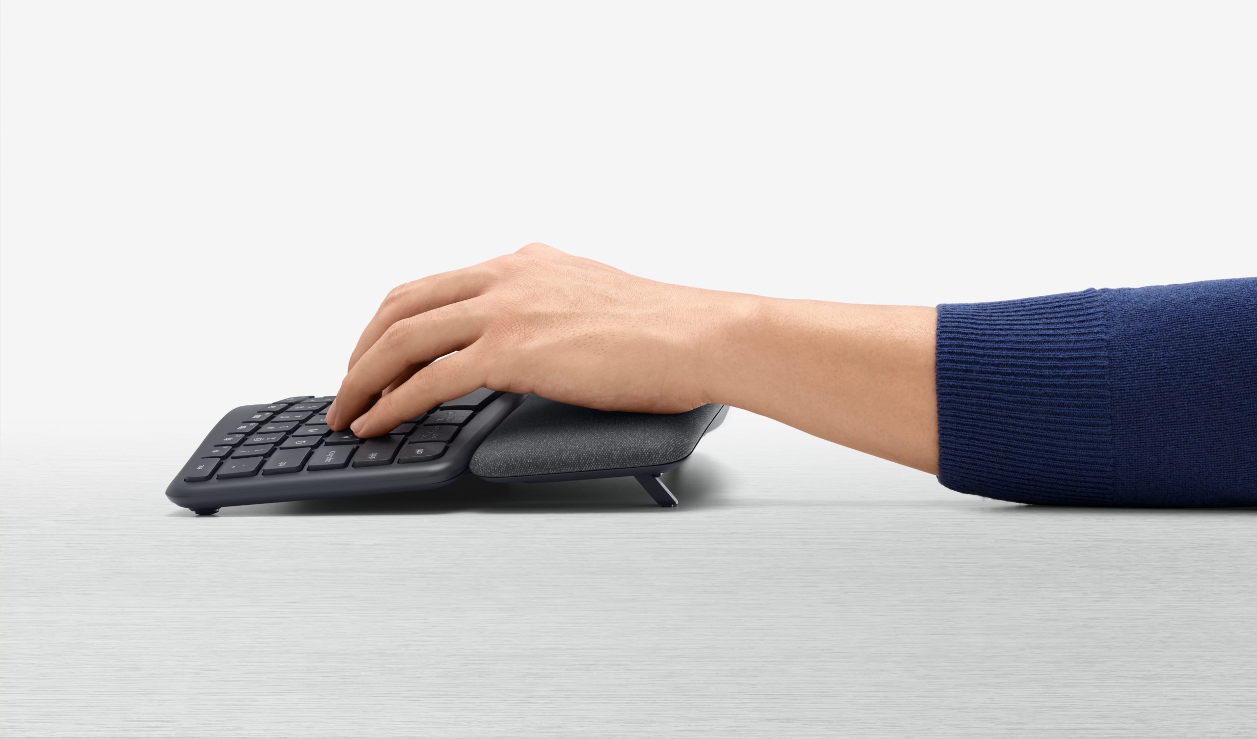 With the Logitech Ergo K860 ergonomic keyboard, it's all about comfort (and reduced muscle fatigue).