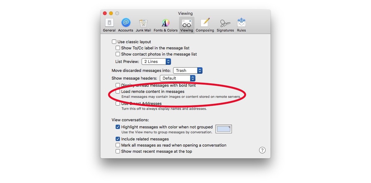 Block tracking pixels, and render read receipts useless, on the Mac.