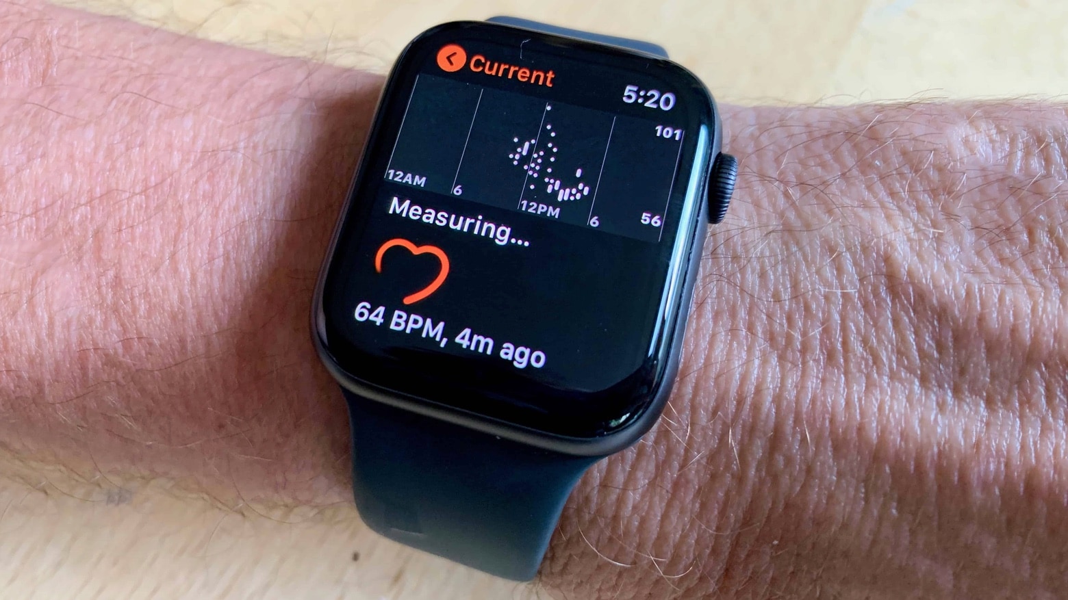 Apple Watch heart rate monitor