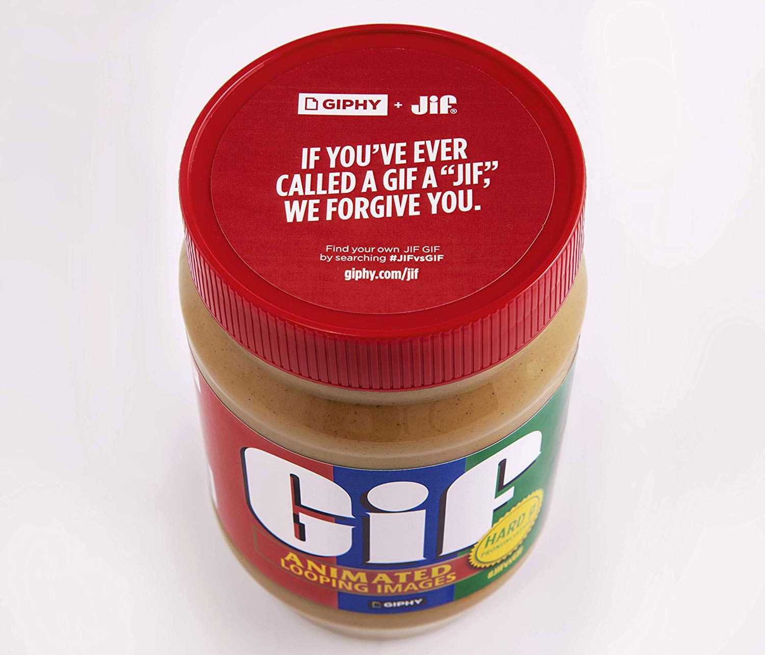 Gif and Jif on the same peanut butter