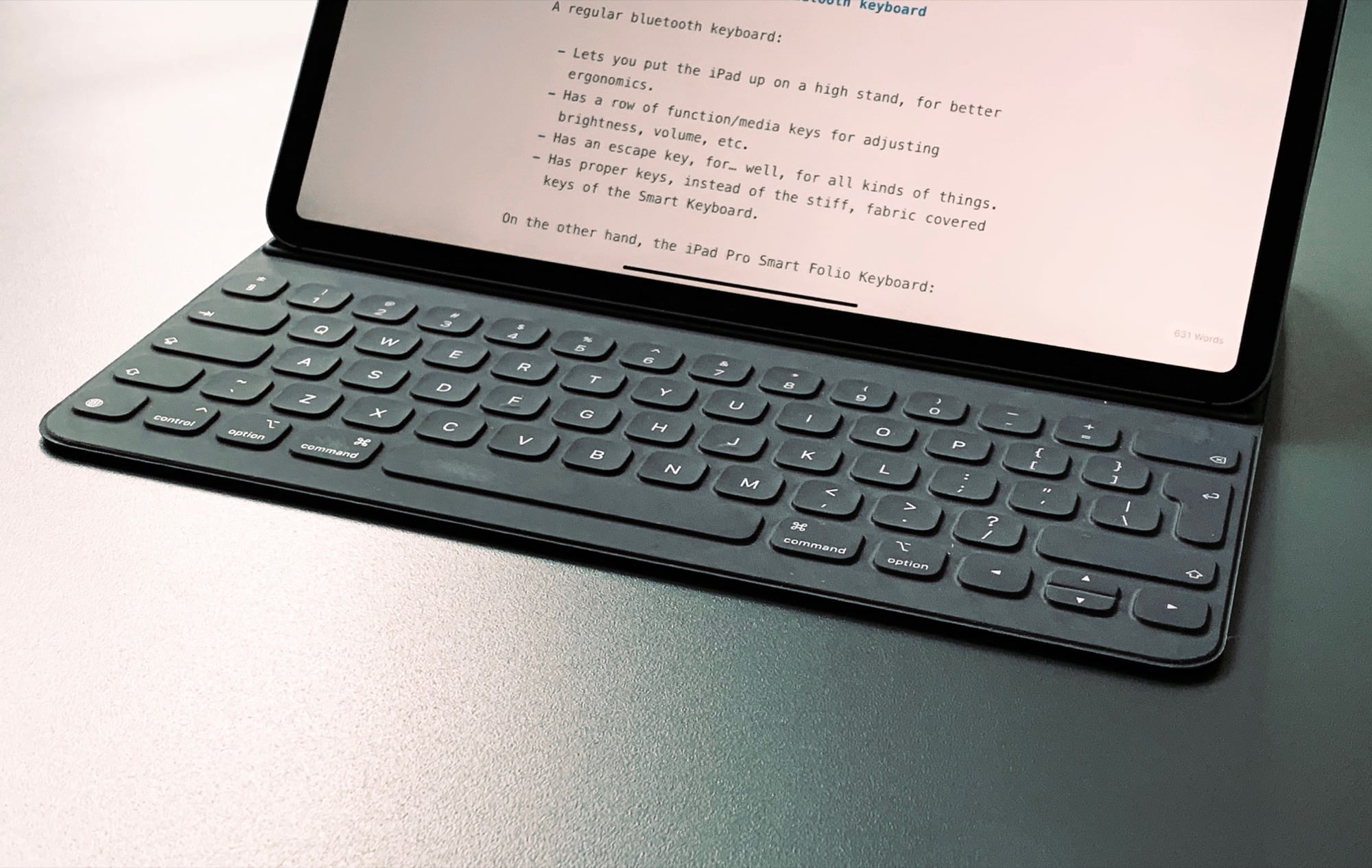 The keys themselves on Apple's Smart Folio Keyboard are pretty bad. 
