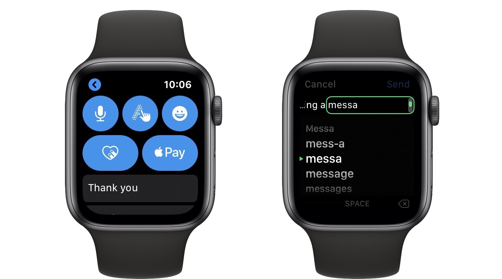 Apple Watch Scribble autocomplete is as confusing as it looks. 