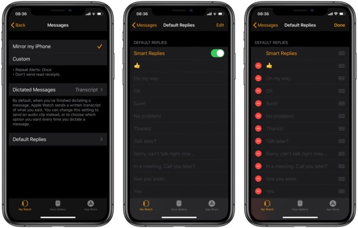 How to customize Apple Watch iMessage smart replies | Cult of Mac