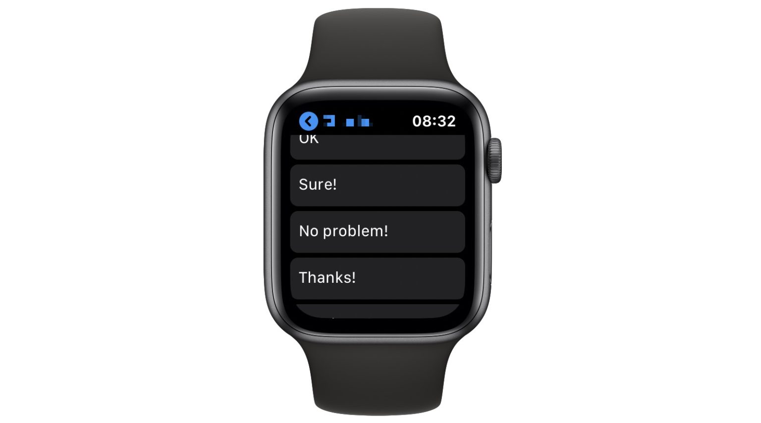 Change the lame Apple Watch smart replies by adding custom replies.