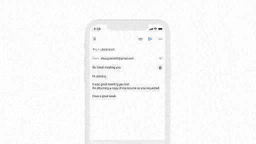Adding Gmail attachments from the Files app is super-easy.