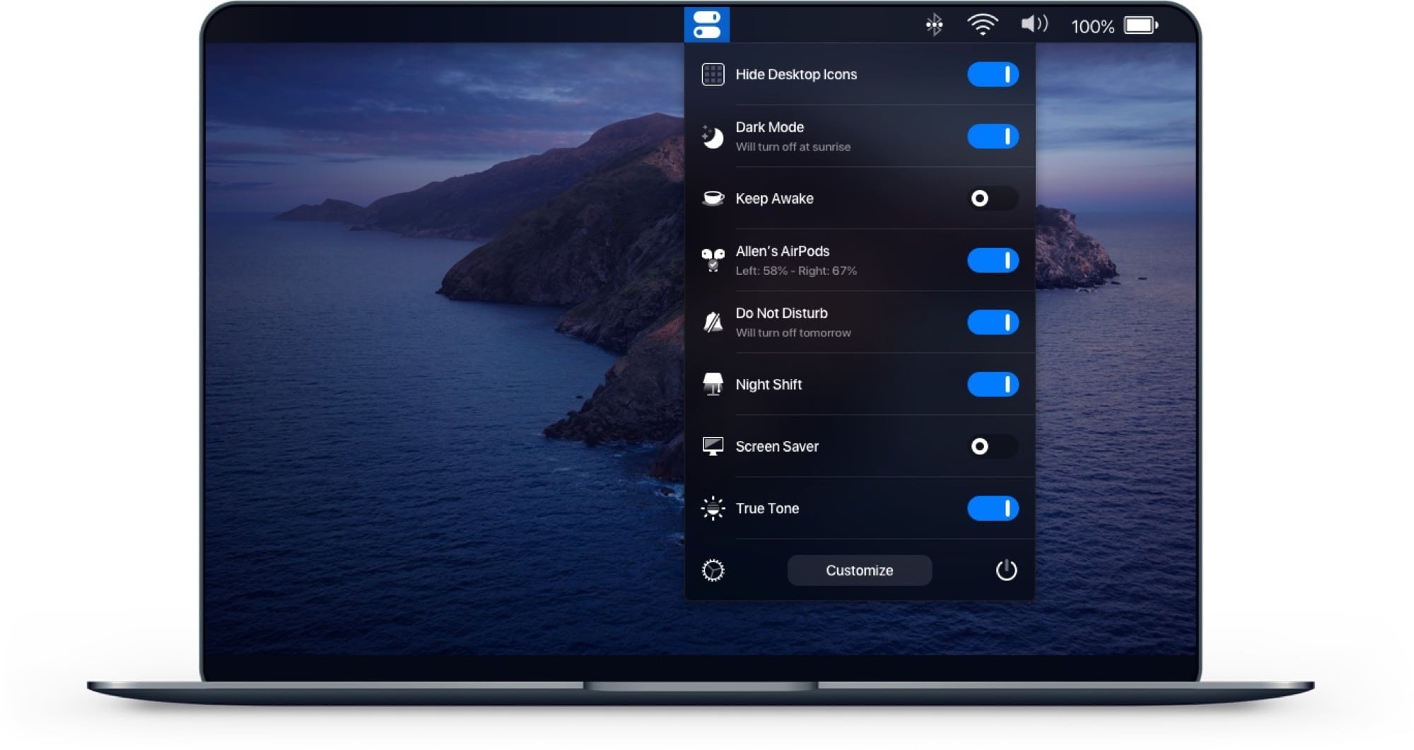 One Switch: One switch for your Mac's menu bar.