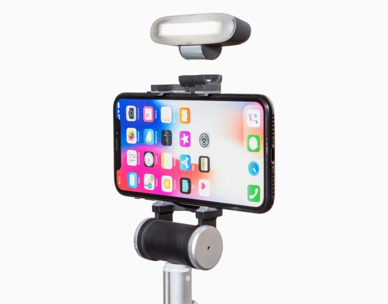 selfie stick with detachable light