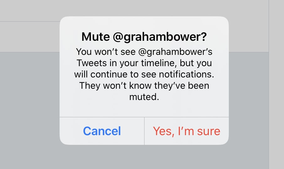 Mute a person, and you'll see this box. 