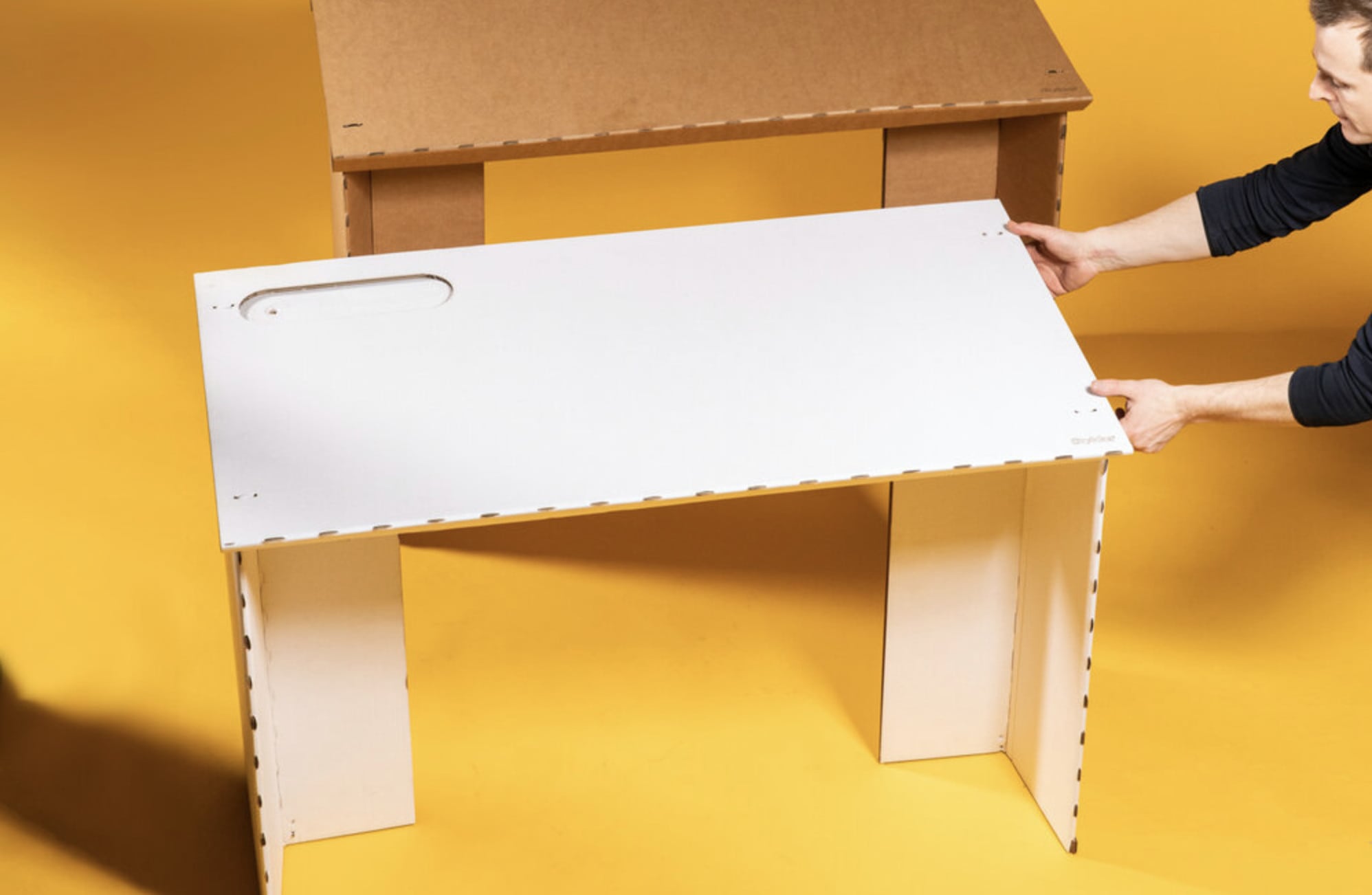 Every list of work-from-home essentials should include a desk. The Stykka desk is made almost entirely from cardboard.