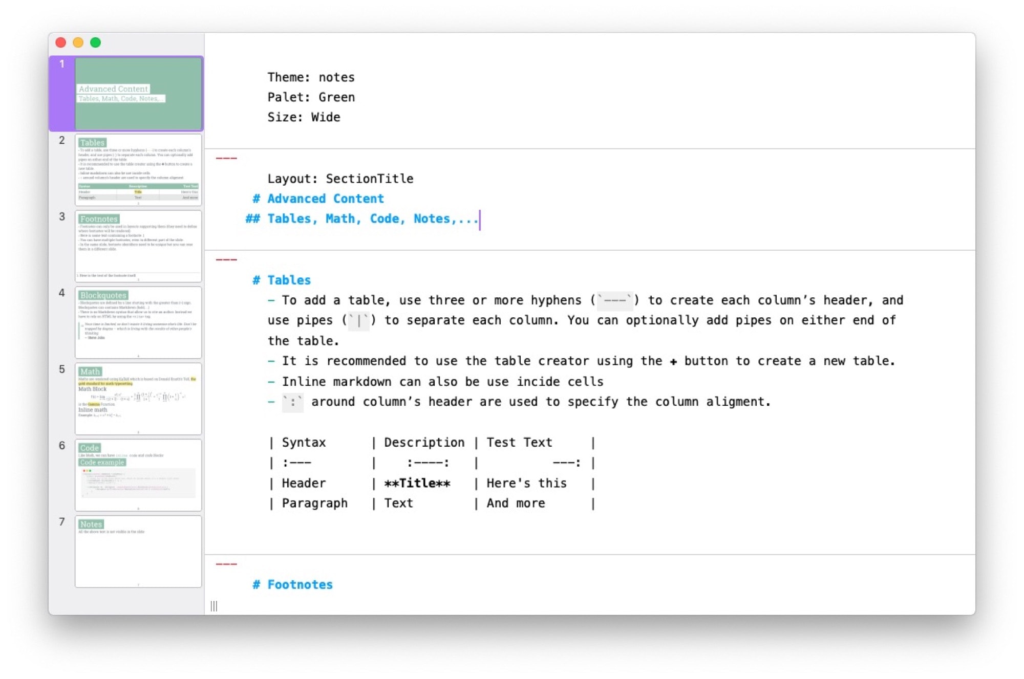 With Markdown-powered presentation app Slideas, your plain text becomes styled slides.