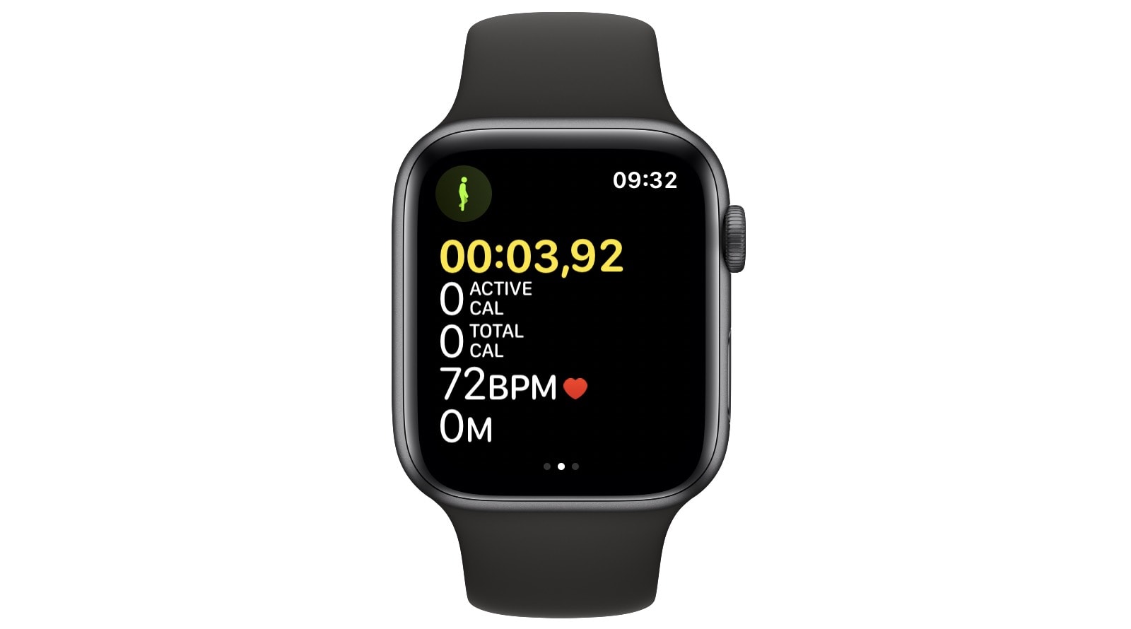 The default Apple Watch Indoor Walk display. 