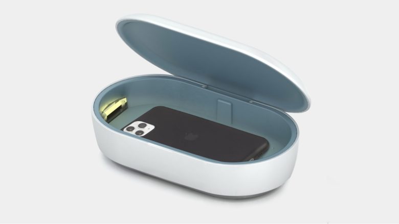 Totallee UV Phone Sanitizer with iPhone.