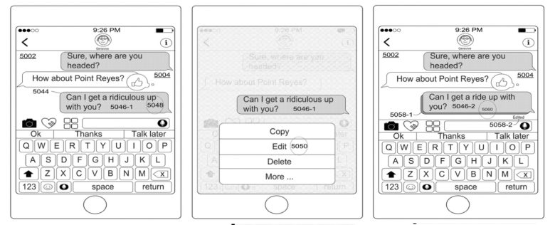 Apple designed a stem for editing sent texts