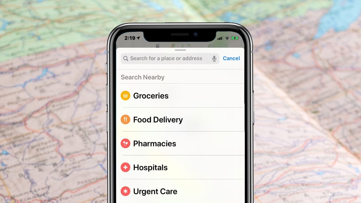 Apple Maps helps you find food and medicine in the COVID-19 crisis.