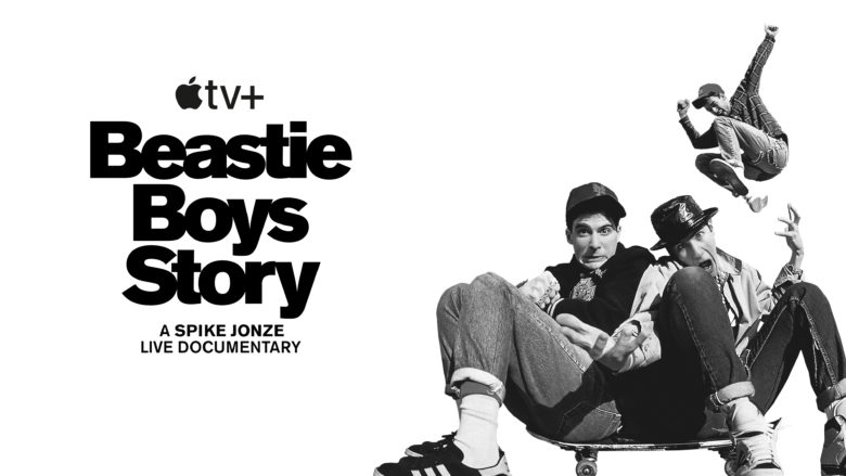 A promo spot for Apple TV+ film "Beastie Boys Story," a live documentary by Spike Jonze.