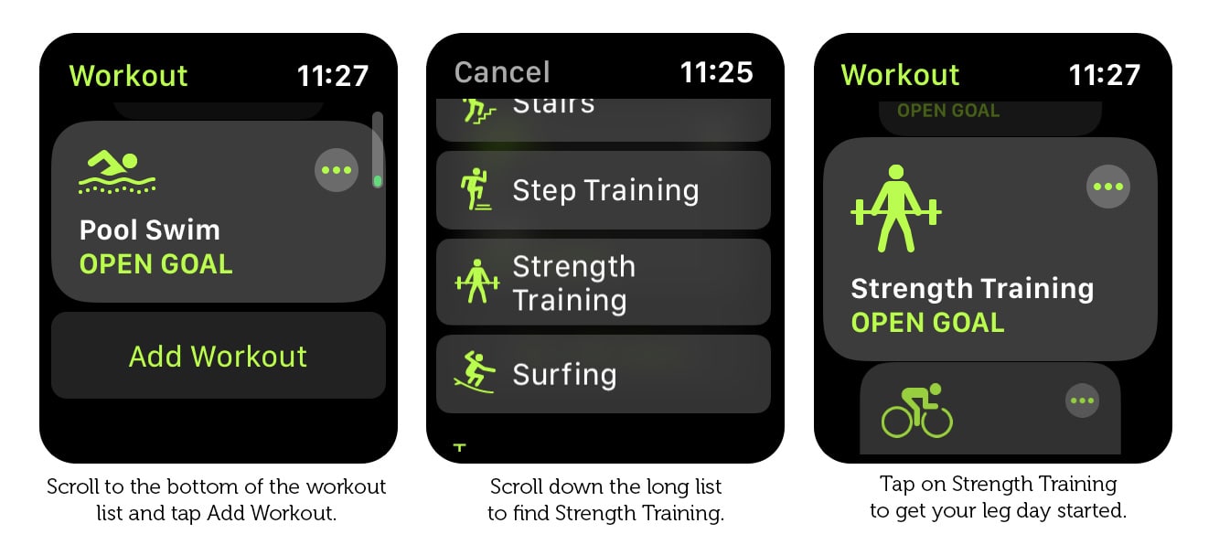 How to log leg day with Apple Watch