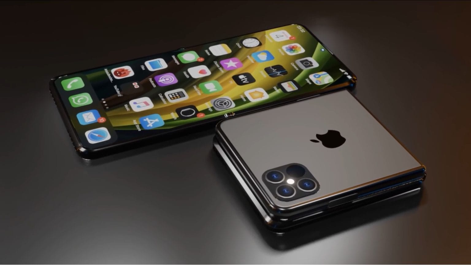 The foldable iPhone 12 Flip concept could someday be a reality.