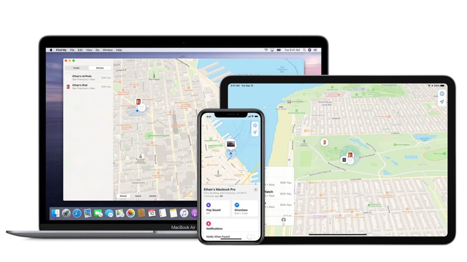 The Find My‌ Network is created by iPhone, iPad and Mac devices