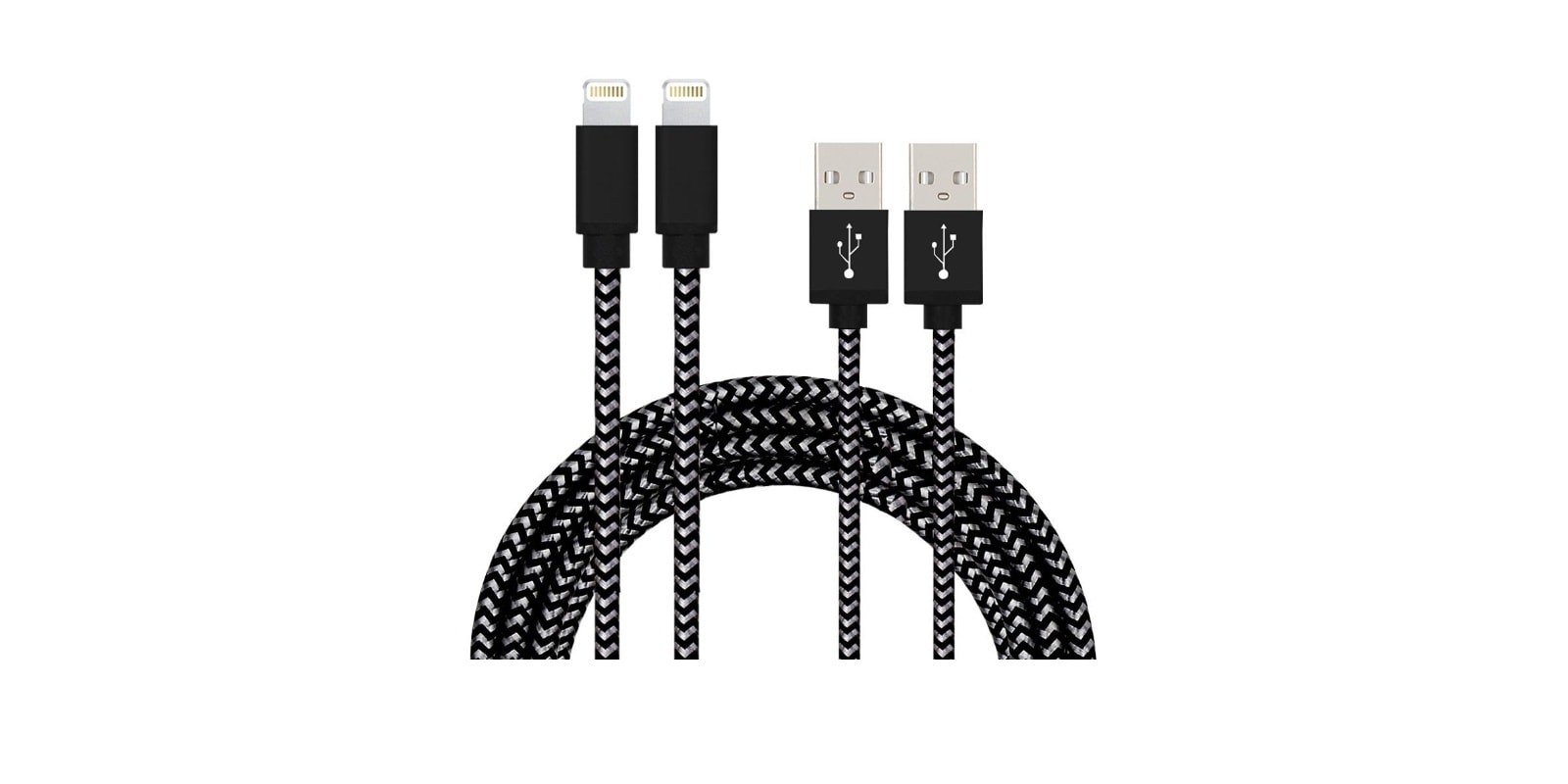 2 Pack Lightning Nylon Cables