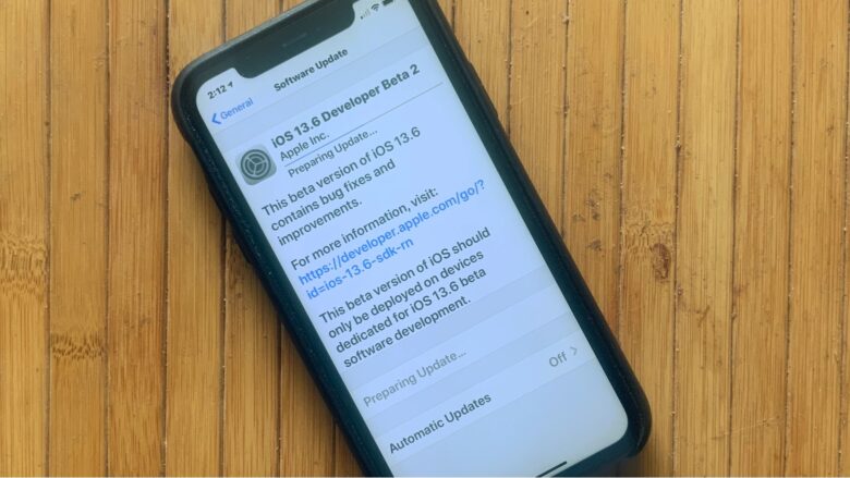 iOS 13.6 Developer Beta 2 replaces version 13.5.5