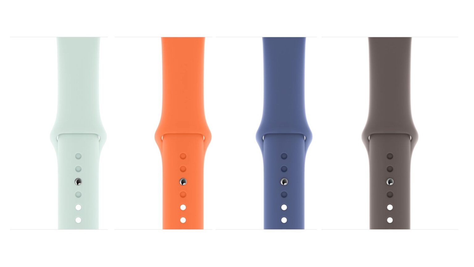 Apple Watch Sports Band in four fun new colors.