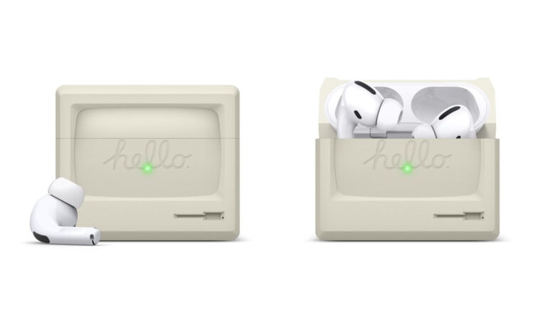 Cute Macintosh case for AirPods Pro.