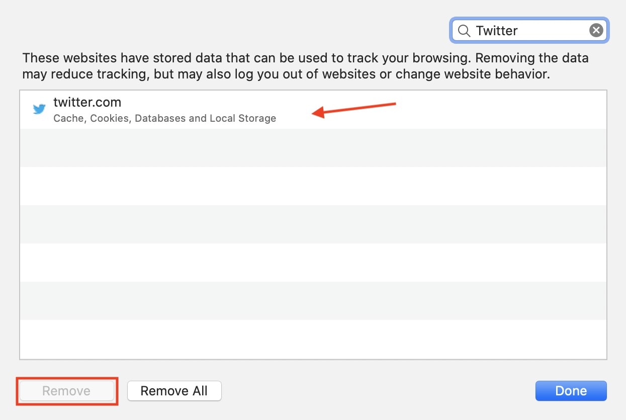How to delete website data in Safari