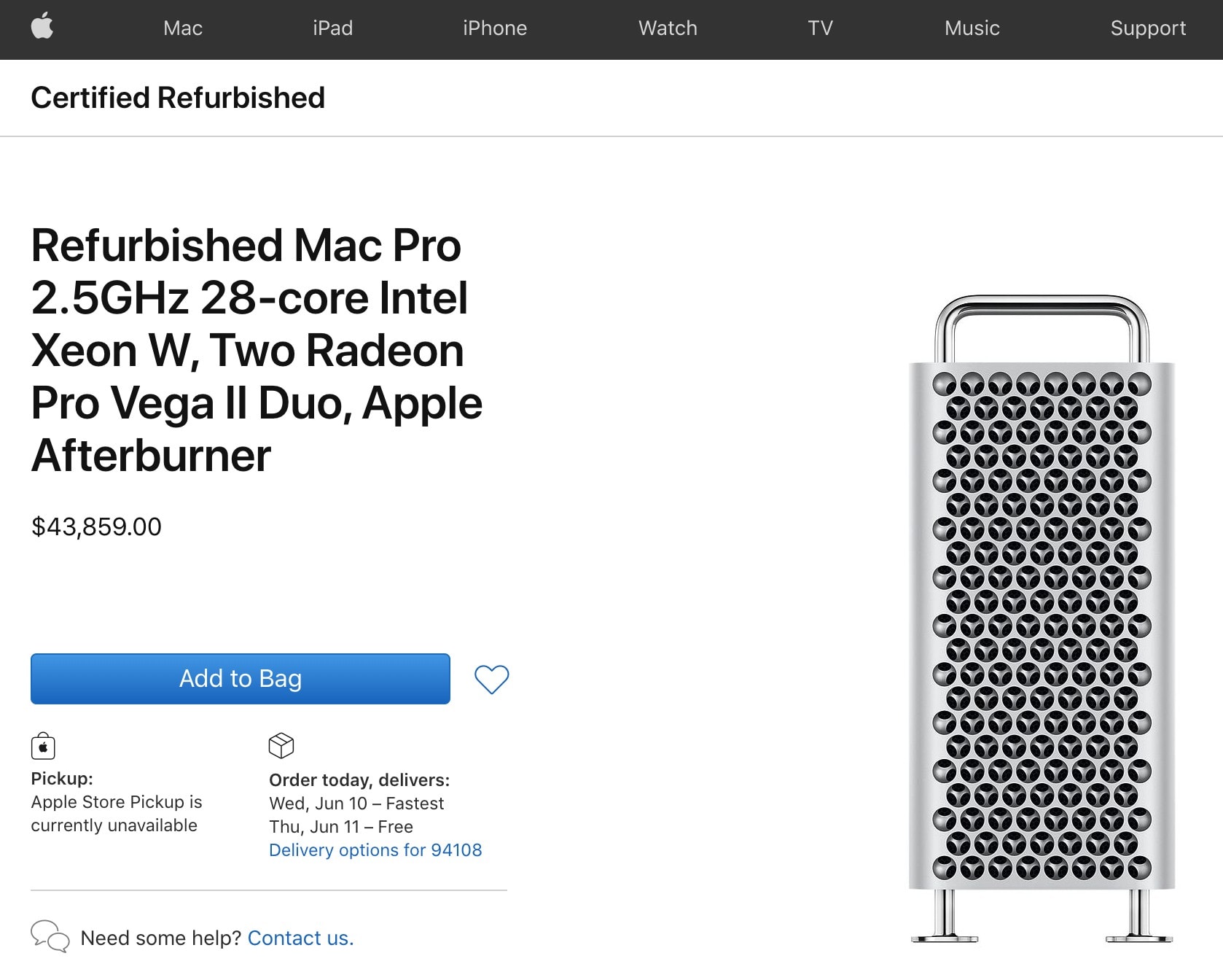 This refurbished Mac Pro costs $43,859.
