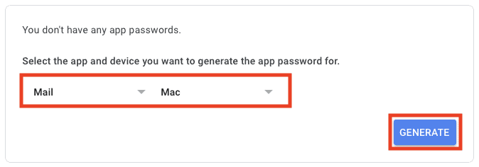How to create an app-specific Google password