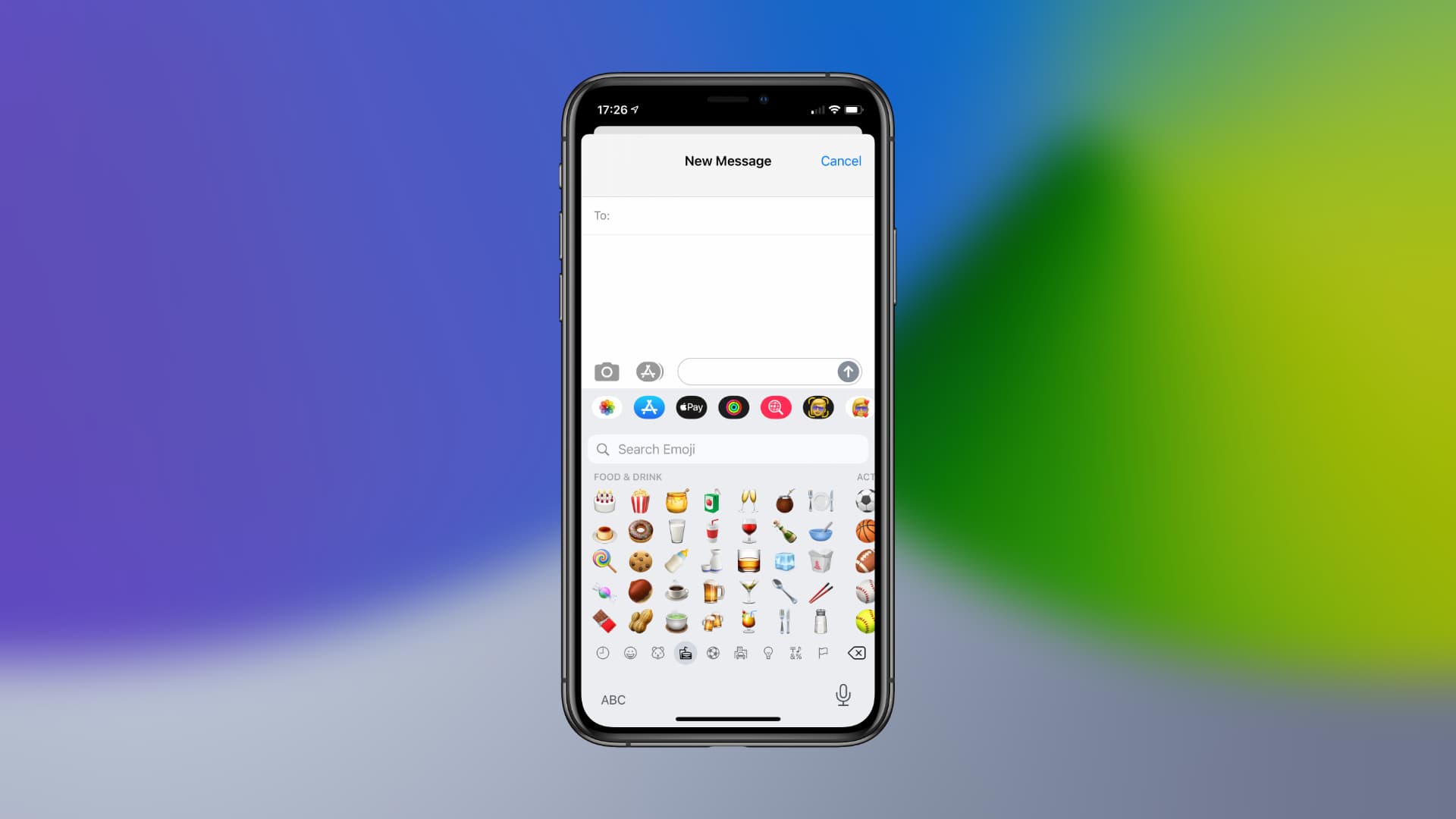 Search for emoji in iOS 14