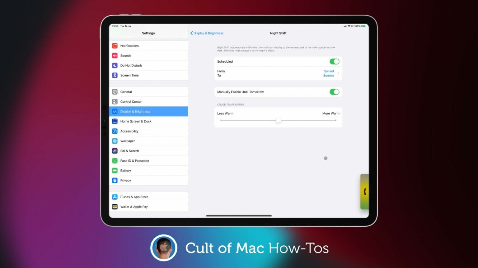 Fix Dark Mode, Night Shift scheduling on iPhone and iPad
