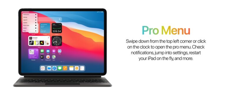The iPad Pro Menu would be mostly for pros.