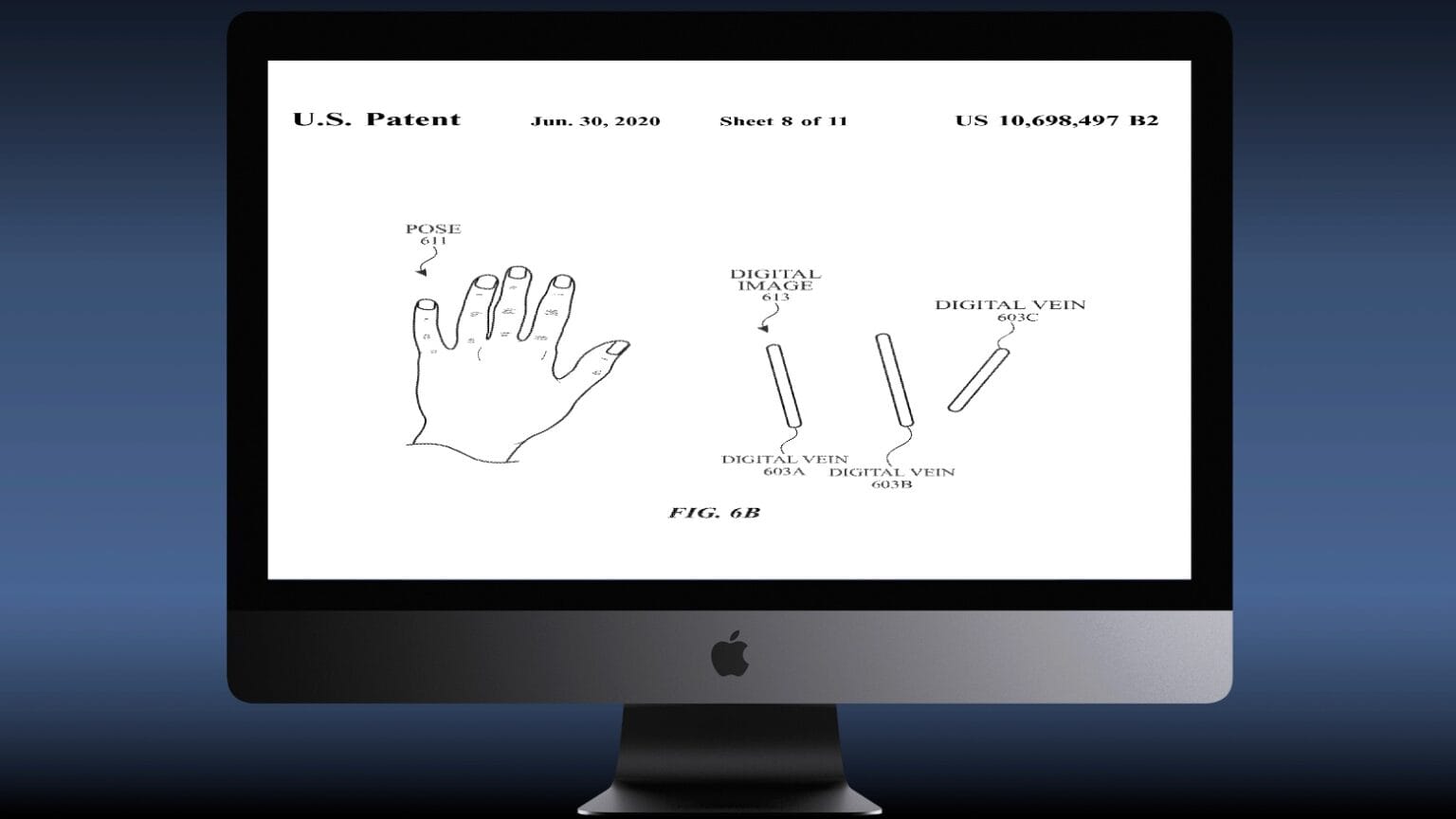 Gesture controls are enabled by scanning for veins.