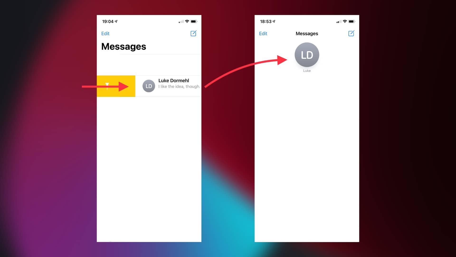 How to pin Messages in iOS 14