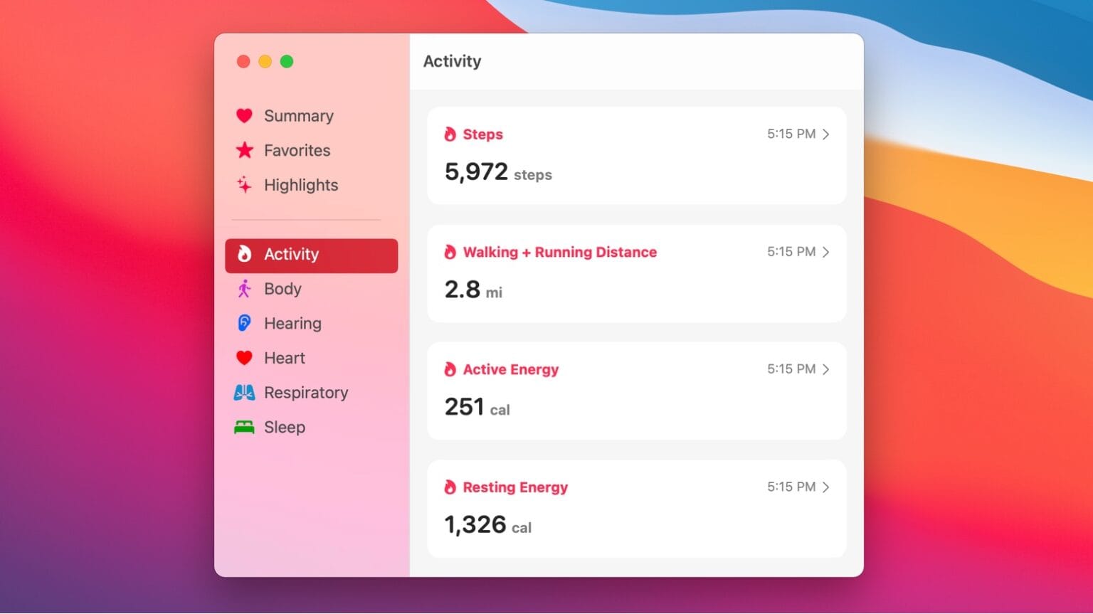 This Health for Mac concept expands the app beyond iOS.